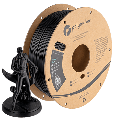 PolyLite PLA - negru - negru - Polymaker