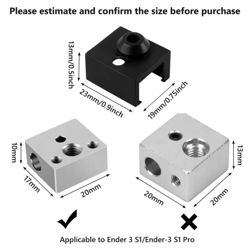 Bloc termic + manșon de silicon pentru Ender 3 S1/Pro/Plus - imagine 3