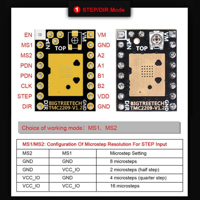 TMC2209 V1.2 Driver de motor pas cu pas BIGTREETECH - imagine 3