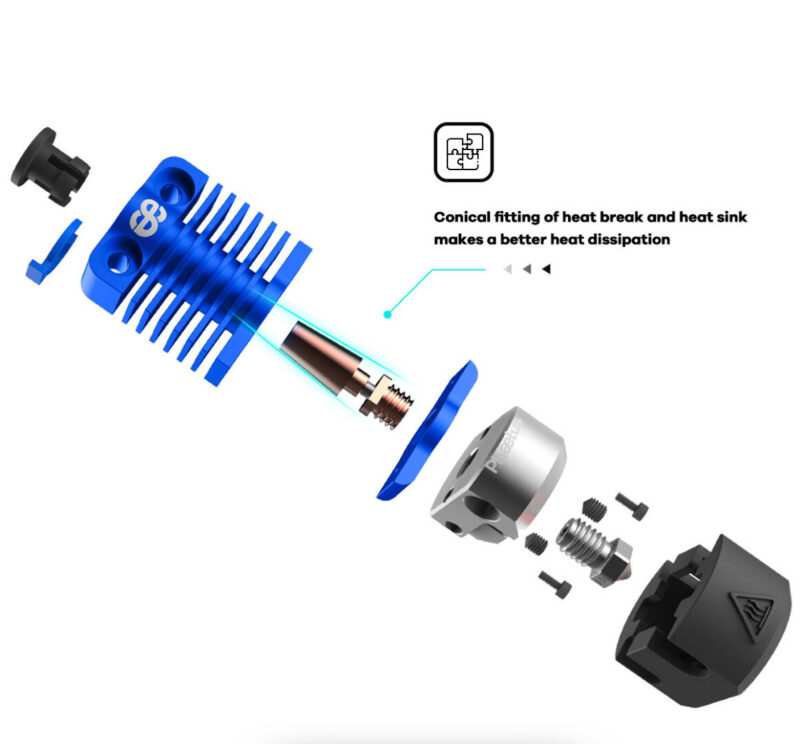 Hotend All Metal Phaetus Dragonfly BMS - imagine 3