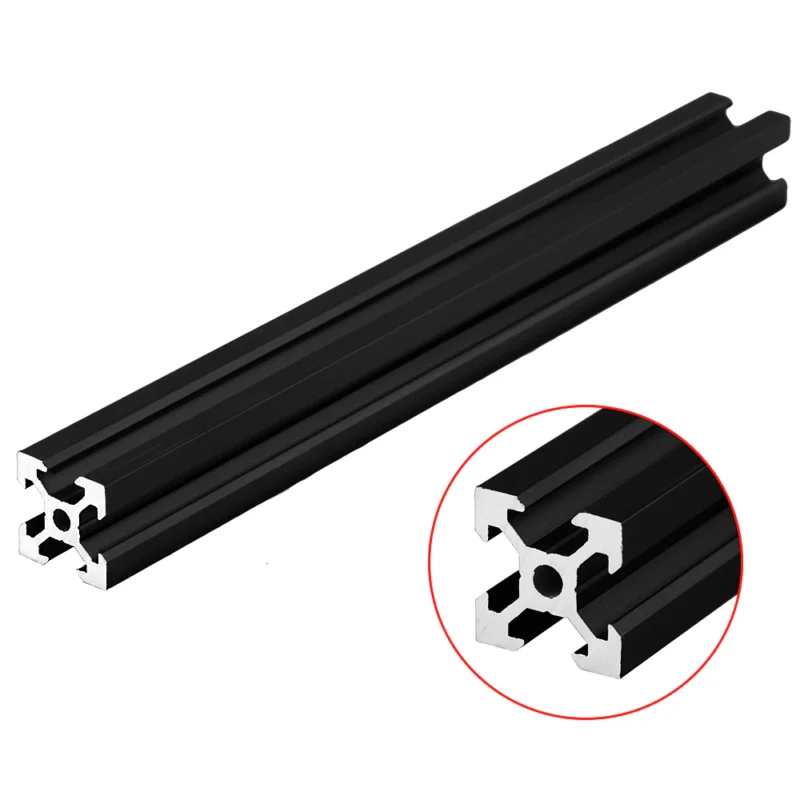 V-SLOT Profil de aluminiu 2020 1 m - negru - imagine 3