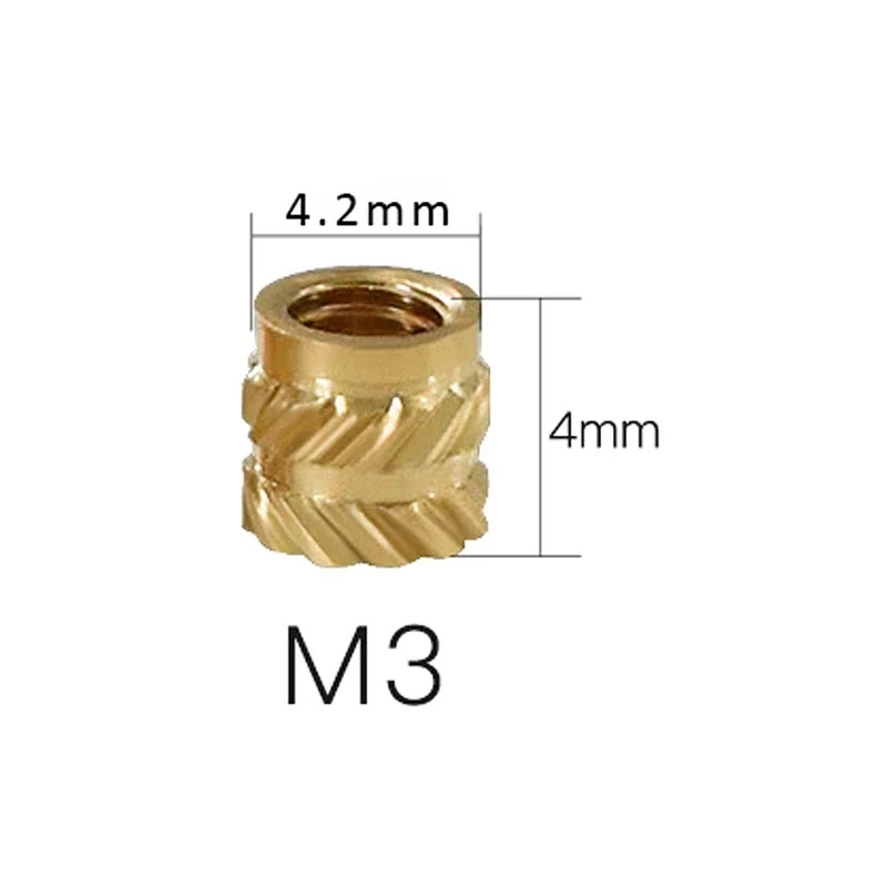 Inserție din alamă pentru plastic M3 - imagine 2