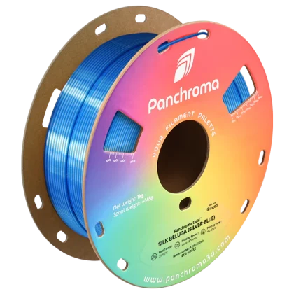 Panchroma Dual Silk Beluga argintiu și albastru 1000g Polymaker