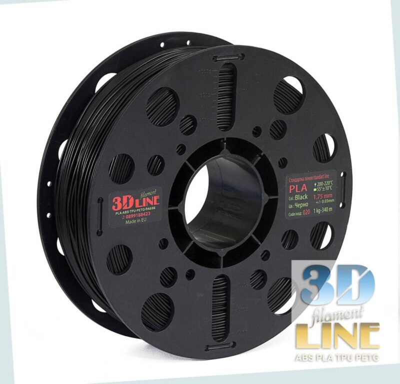 PLA - Negru - 3DLine (fabricat în Bulgaria)