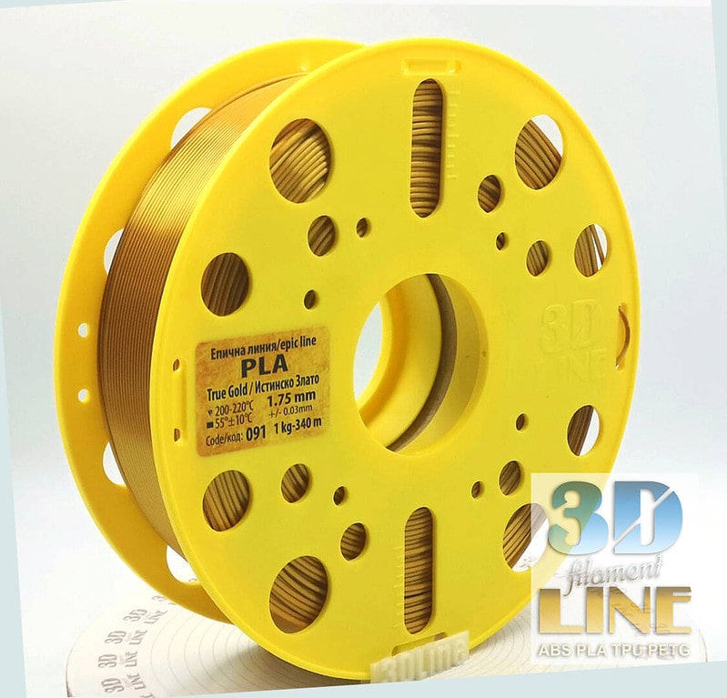 PLA - Истинско златно 3DLine (произведено в България)