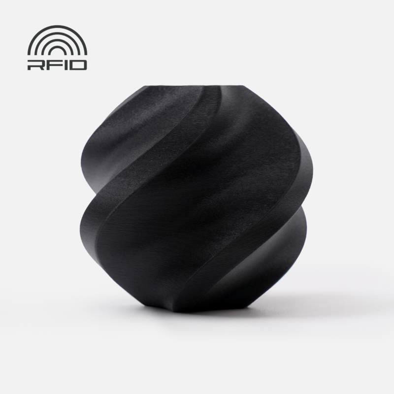 PLA Matte-Carbon negru-fără bobină-Bambu Lab