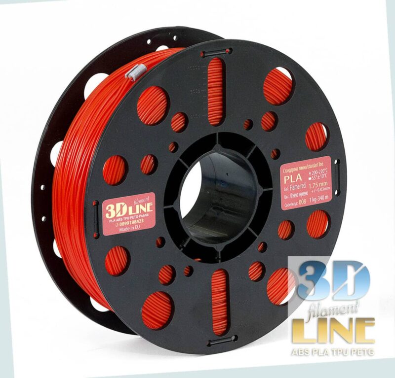 PLA - Fire Red 3DLine (fabricat în Bulgaria)