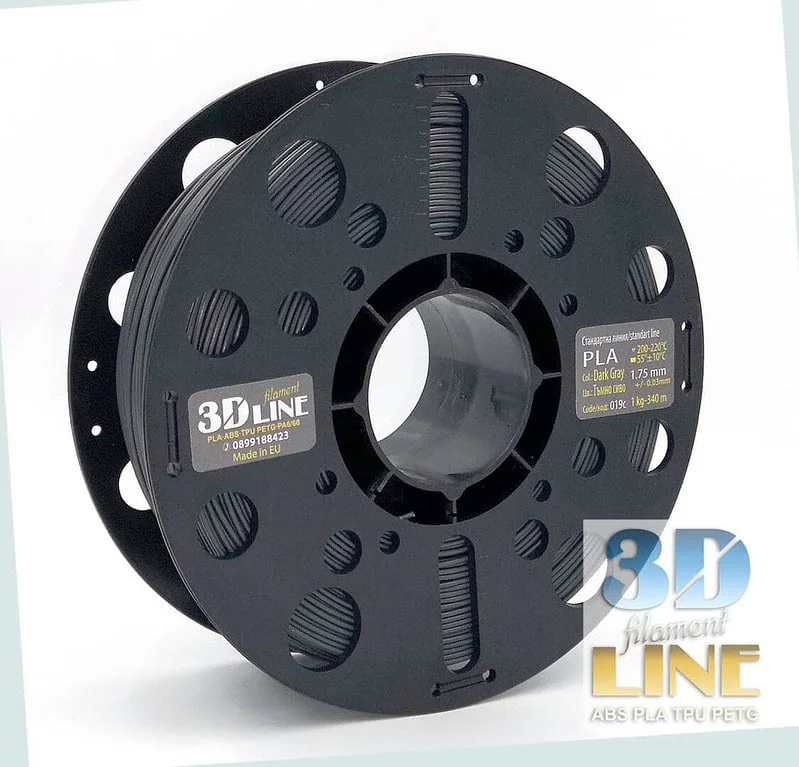 PLA - тъмно сиво 3DLine (произведено в България)