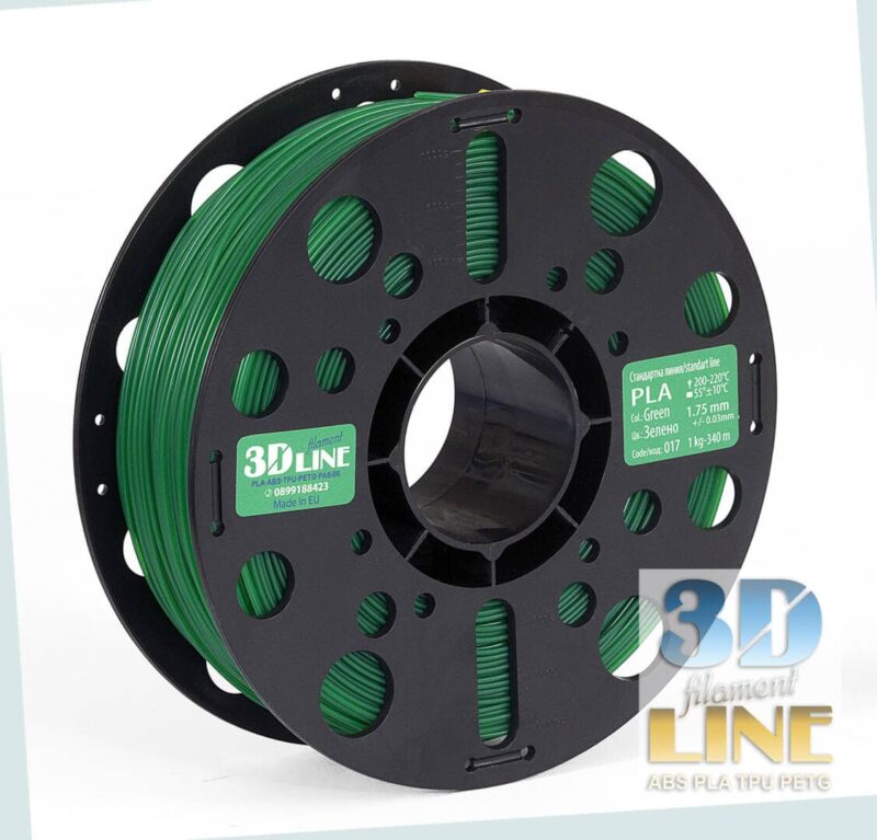 PLA - зелен 3DLine (произведено в България)