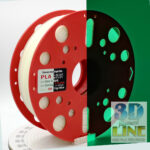 PLA - Strălucește în întuneric / lumină verde - 3DLine (fabricat în Bulgaria)