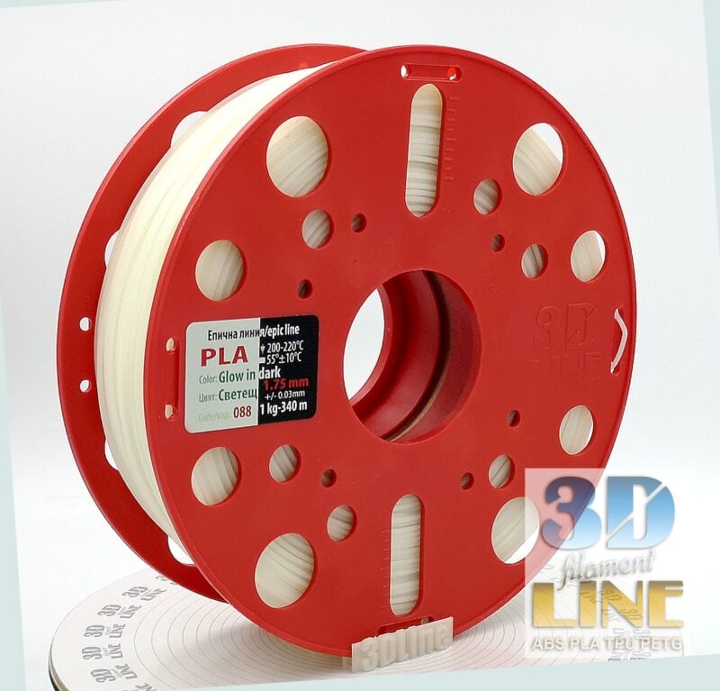 PLA - Strălucește în întuneric / lumină verde - 3DLine (fabricat în Bulgaria) - imagine 2