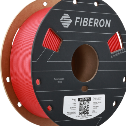 Fiberon PET GF15 roșu 1000g Polymaker