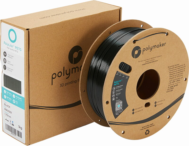 PolyLite PETG - Negru - POLYMAKER - imagine 2