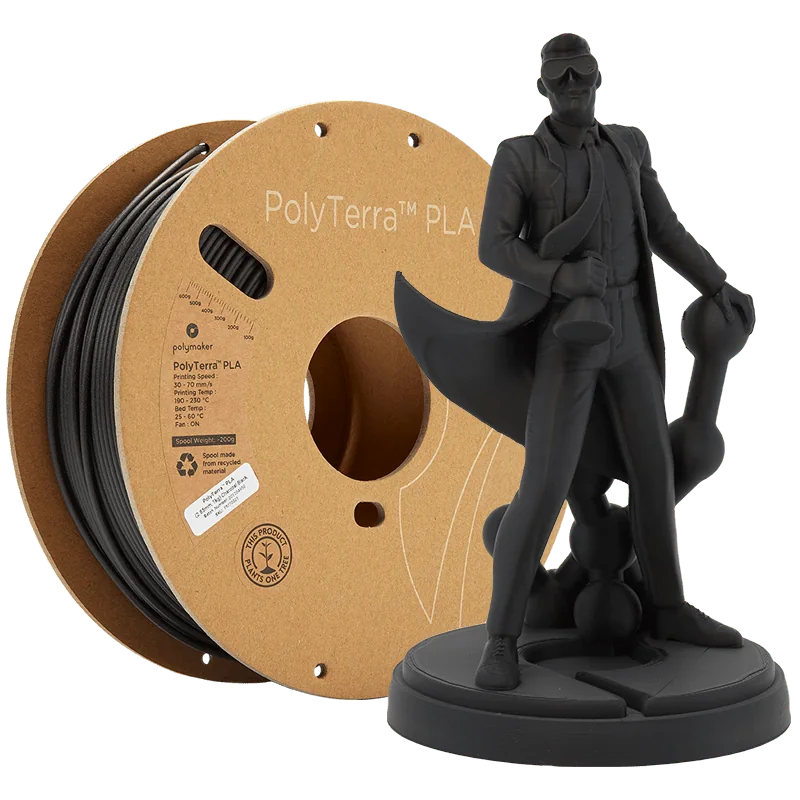 PolyTerra PLA - negru de carbon POLYMAKER