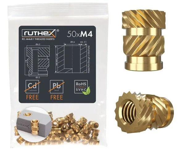 Set de inserții M4 50pcs. - Ruthex
