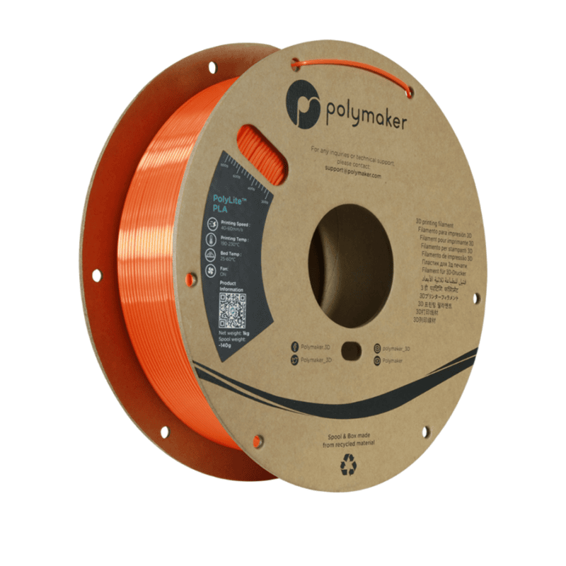 PolyLite Silk PLA - Portocaliu - Polymaker