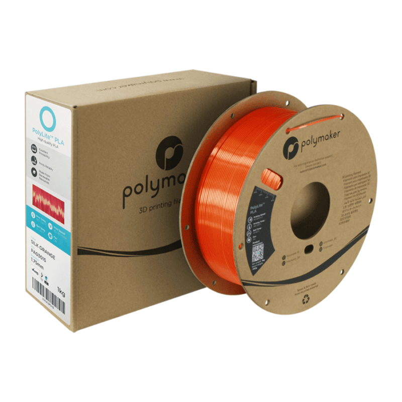 PolyLite Silk PLA - Portocaliu - Polymaker - imagine 2
