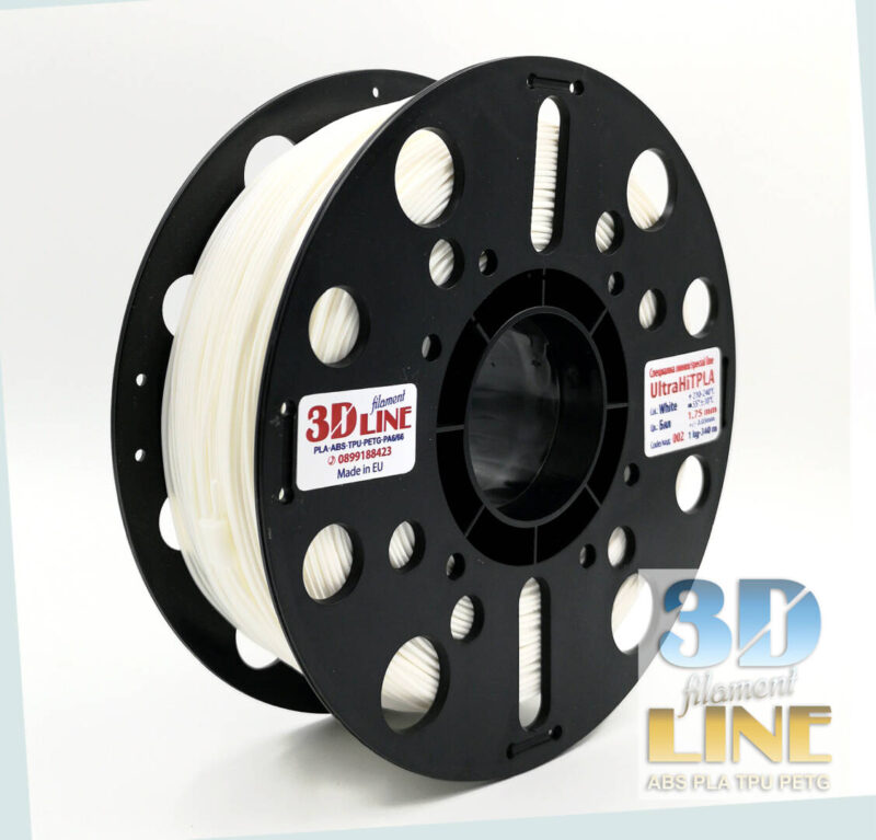 UltraHIT PLA - бяло 3DLine (произведено в България)