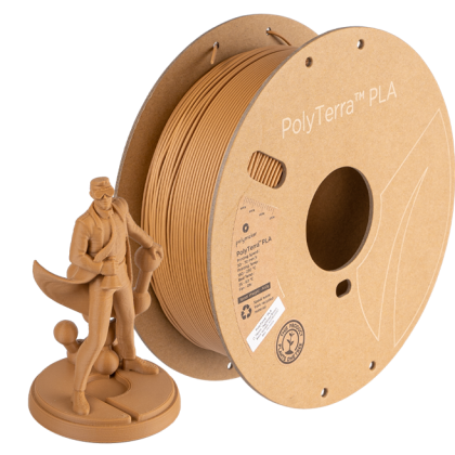 PolyTerra PLA Wood Brown 1000g Polymaker